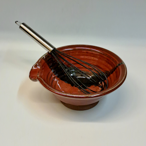 #230735 Mixing Bowl with Spout Red $16.50 at Hunter Wolff Gallery